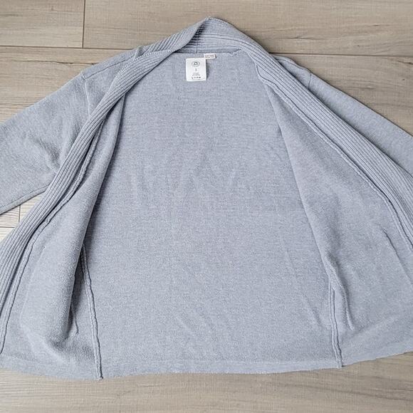 RAGS Gray Open Knit Long Sleeve Cardigan Women Sz Small - Picture 11 of 12